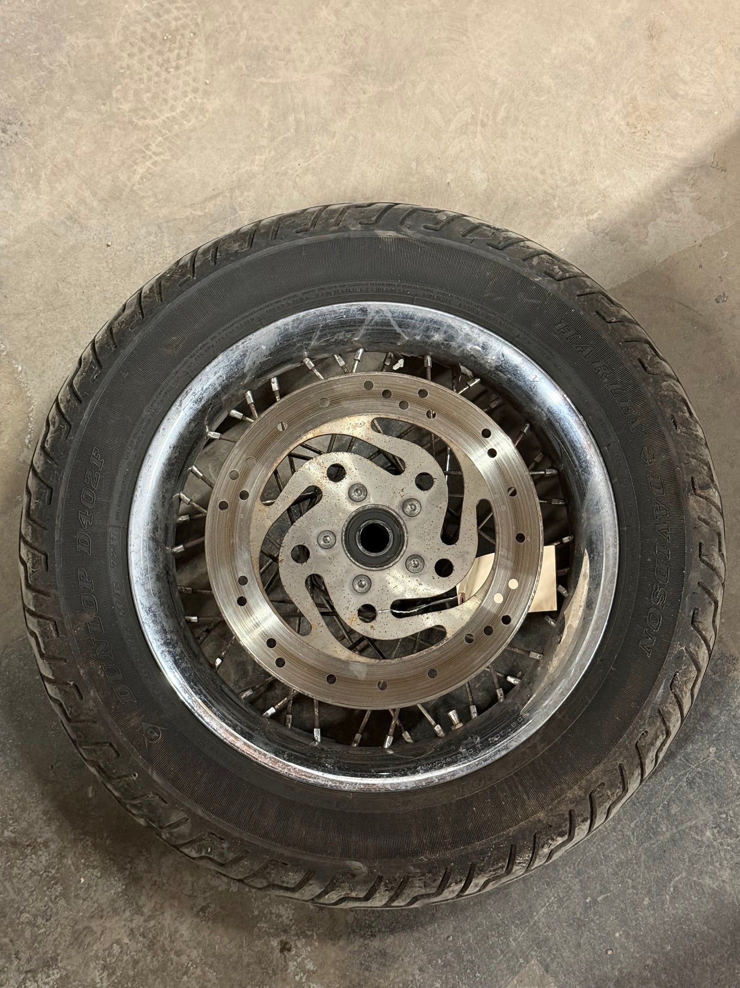 01-16 Harley Davidson Heritage Softail Classic OEM Front Wheel w/ Tire and Rotor