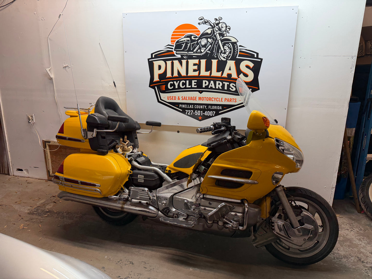 2001-2010 Honda Goldwing OEM Battery Volt Gauge W/ Bezel