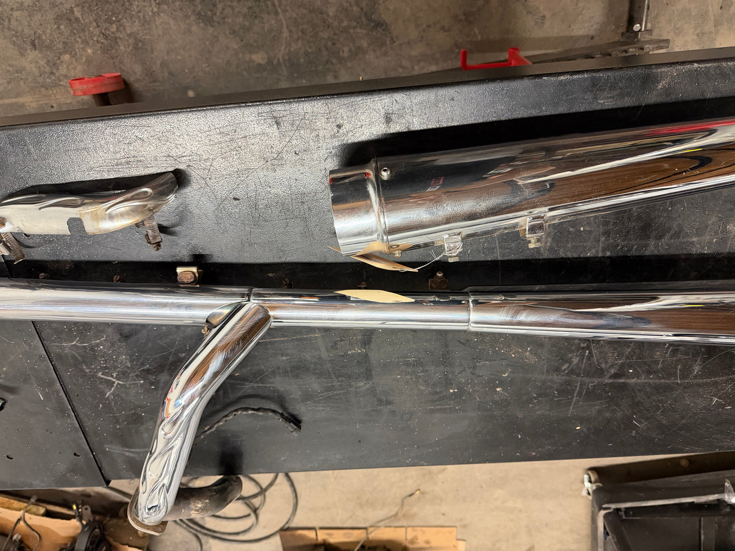 1997-2013 Harley Davidson StreetGlide Exhaust (Flame Chrome Covers)