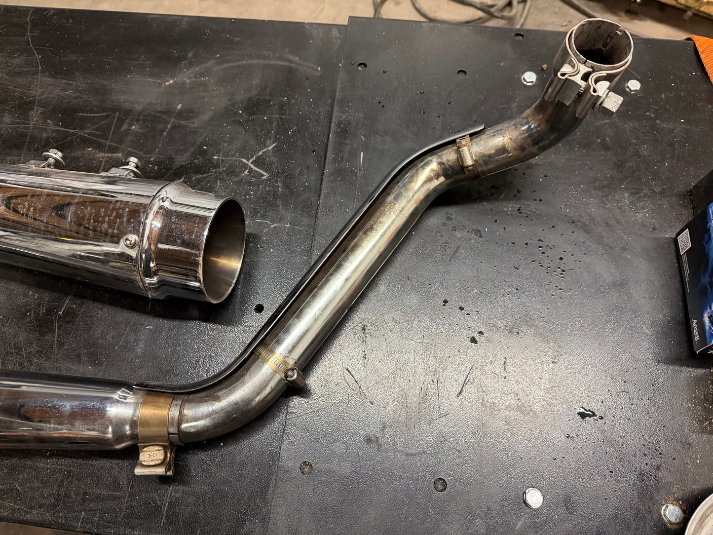 1997-2013 Harley Davidson StreetGlide Exhaust (Flame Chrome Covers)