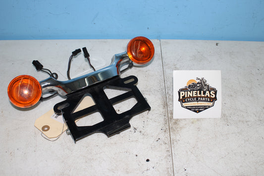 97-13 Harley Davidson StreetGlide OEM Rear Turn Signals / License Plate Bracket