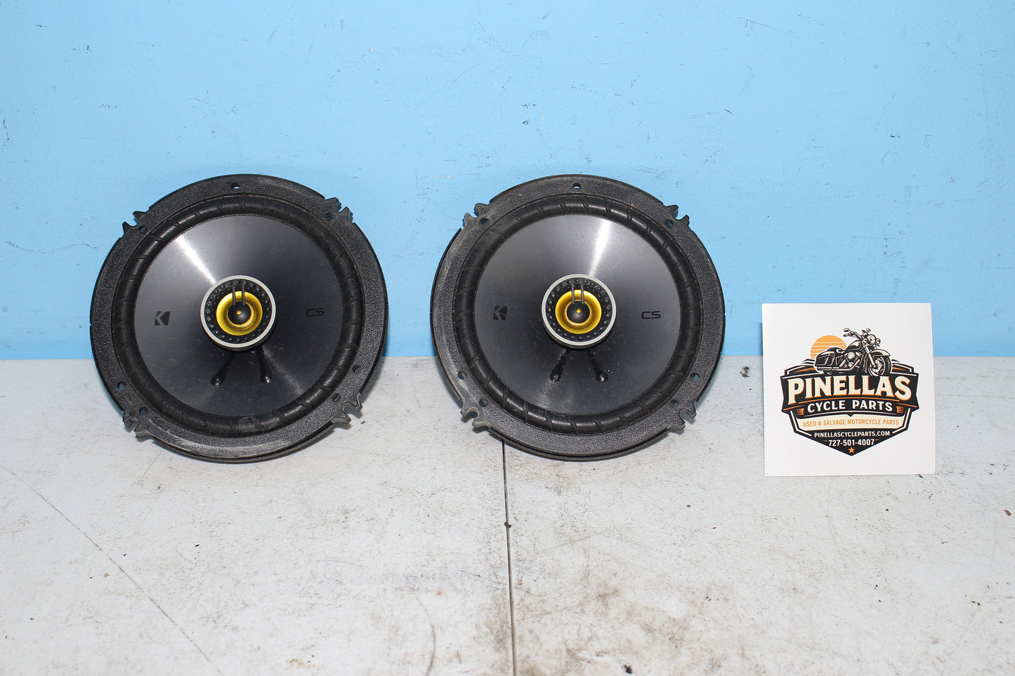97-13 Harley Davidson StreetGlide Front Fairing Speakers 6.5" Kicker 46CSC654
