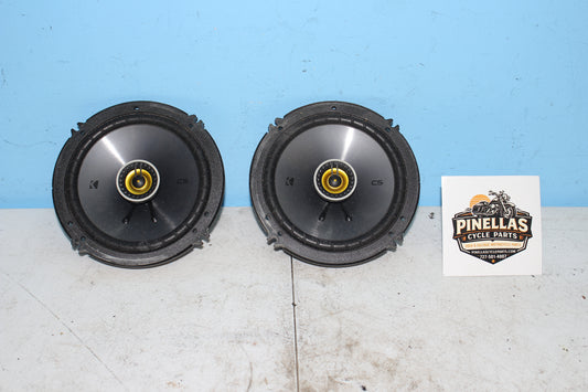 97-13 Harley Davidson StreetGlide Front Fairing Speakers 6.5" Kicker 46CSC654