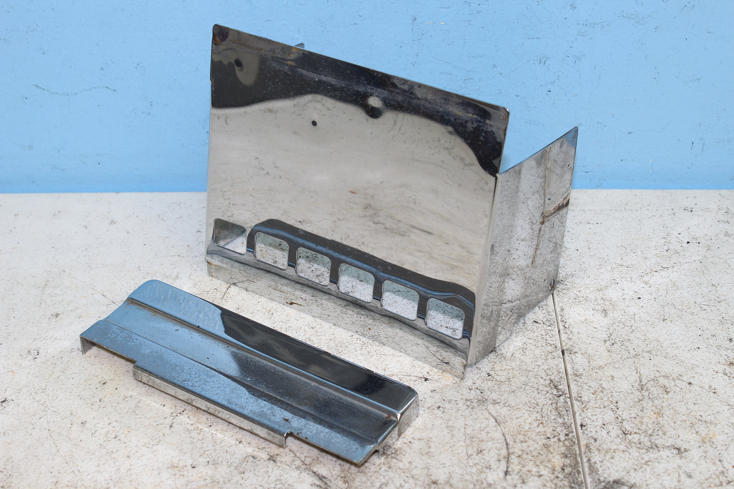 96-03 Harley Davidson Sportster Chrome Battery Box Complete