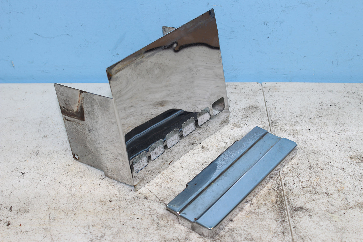 96-03 Harley Davidson Sportster Chrome Battery Box Complete