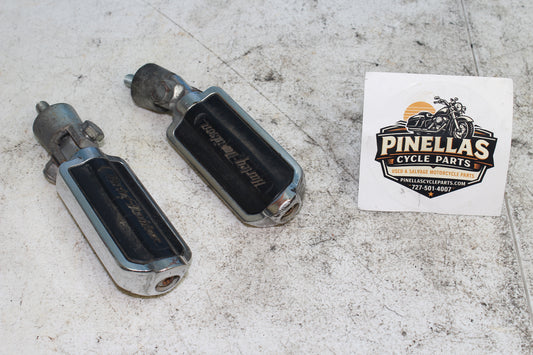 96-03 Harley Davidson Sportster Rider Foot Pegs Flames