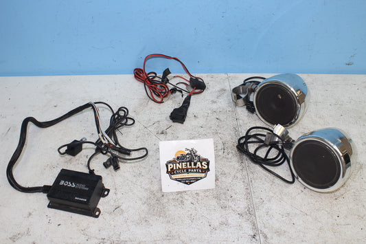 96-03 Harley Davidson Sportster Aftermarket Front Speakers w/ Bluetooth Receiver