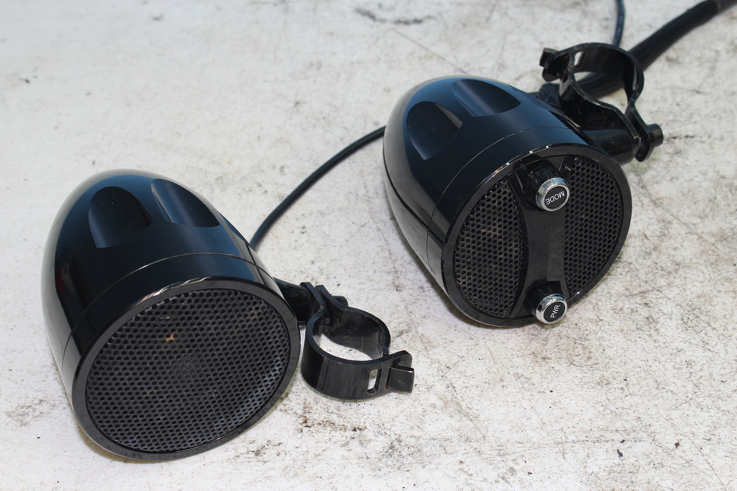 99-03 Yamaha Road Star KSPEAKERS 1" Handlebar Bluetooth Speakers *ANTENNA DMG*