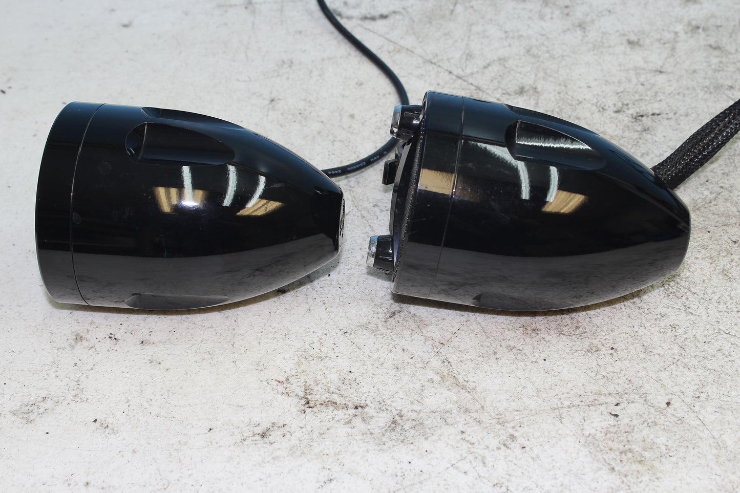 99-03 Yamaha Road Star KSPEAKERS 1" Handlebar Bluetooth Speakers *ANTENNA DMG*