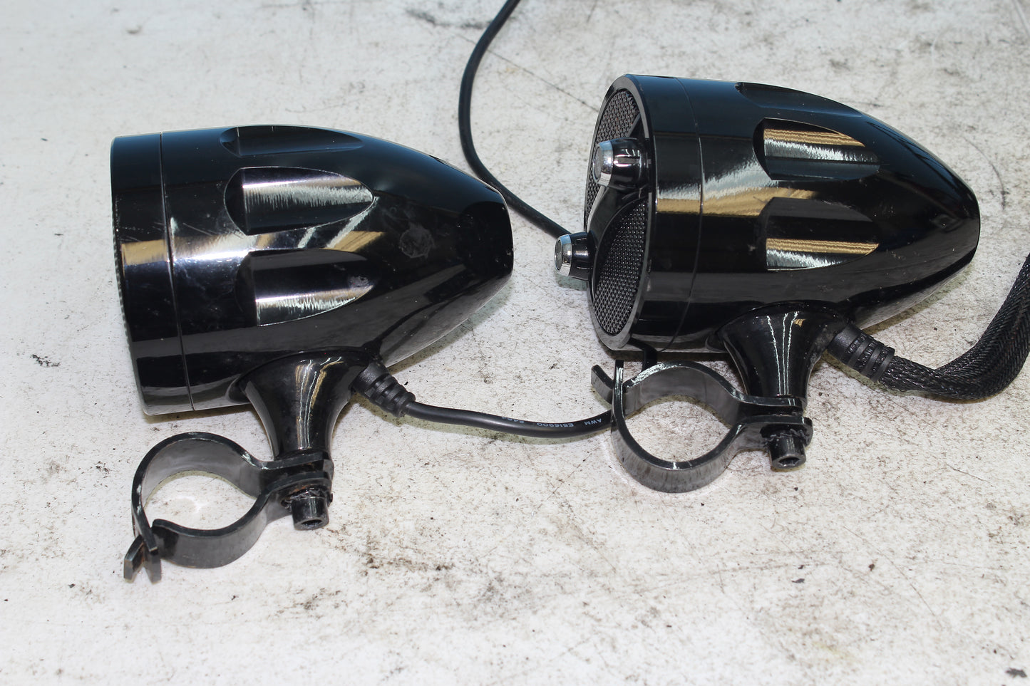 99-03 Yamaha Road Star KSPEAKERS 1" Handlebar Bluetooth Speakers *ANTENNA DMG*