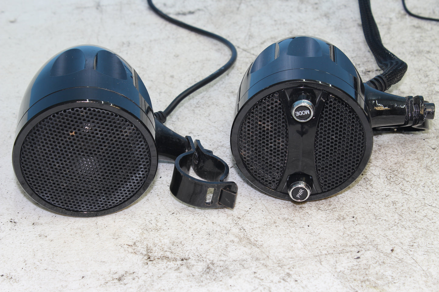 99-03 Yamaha Road Star KSPEAKERS 1" Handlebar Bluetooth Speakers *ANTENNA DMG*