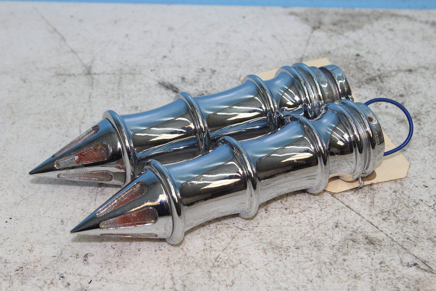 1999-2003 Yamaha Road Star Aftermarket Chrome Grips w/ Turn Signals (PAIR)