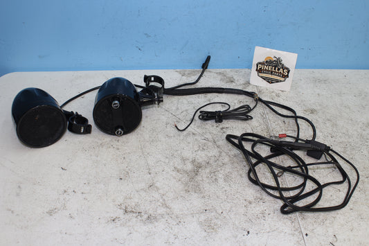 99-03 Yamaha Road Star KSPEAKERS 1" Handlebar Bluetooth Speakers *ANTENNA DMG*