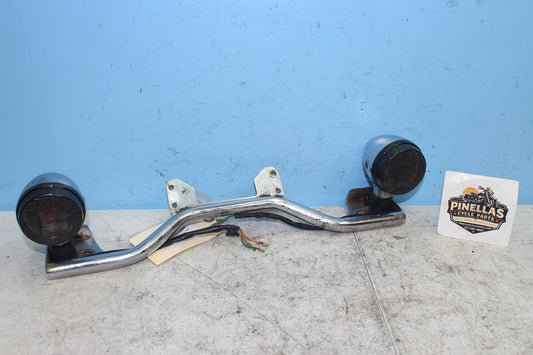 00-07 Honda Shadow VT1100 C2 Sabre Front Fog Light Auxiliary Bar w/ Turn Signals