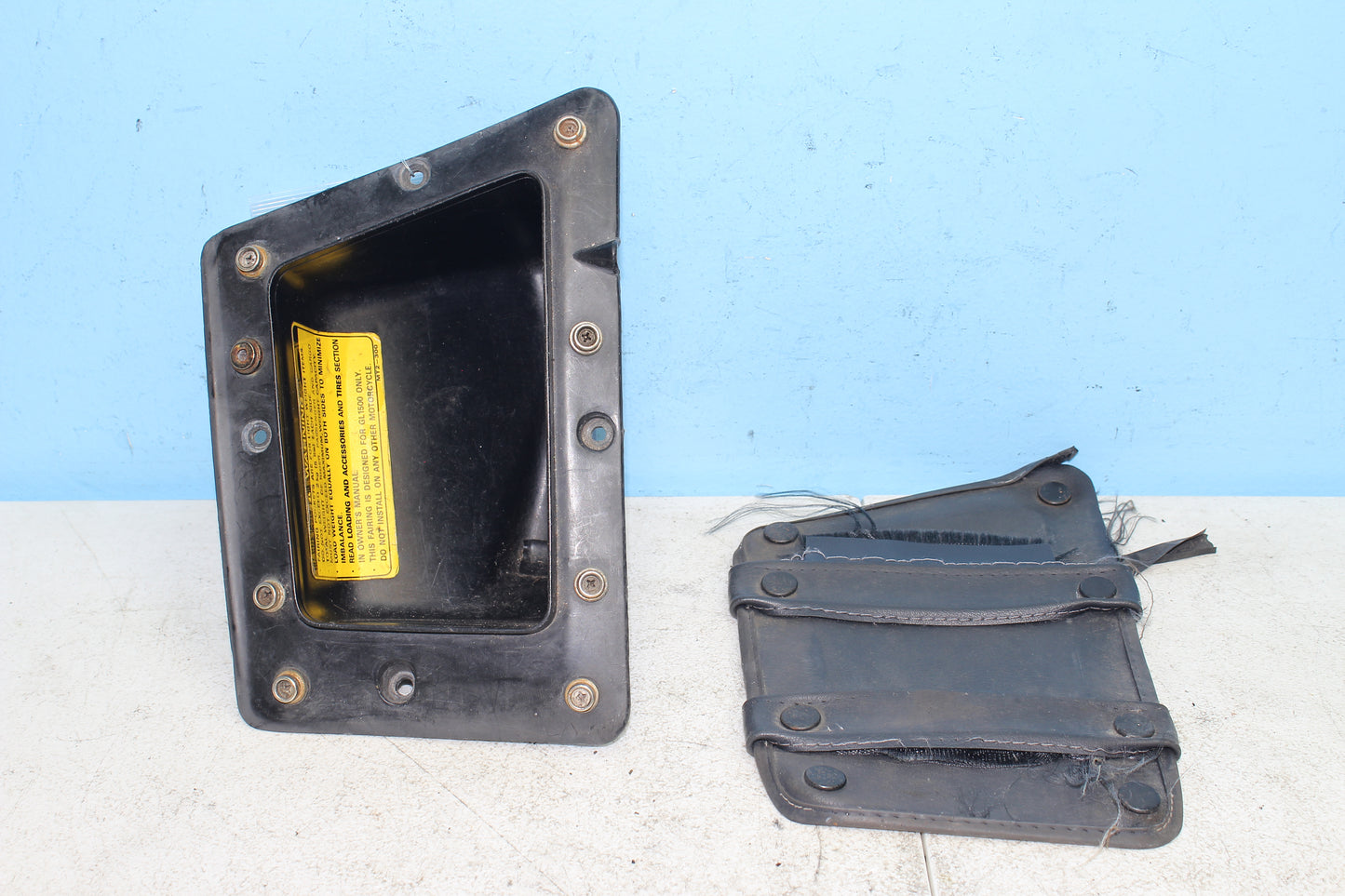 88-00 Honda Goldwing GL1500 OEM Front Left Storage Pocket w/ Vinyl Cover