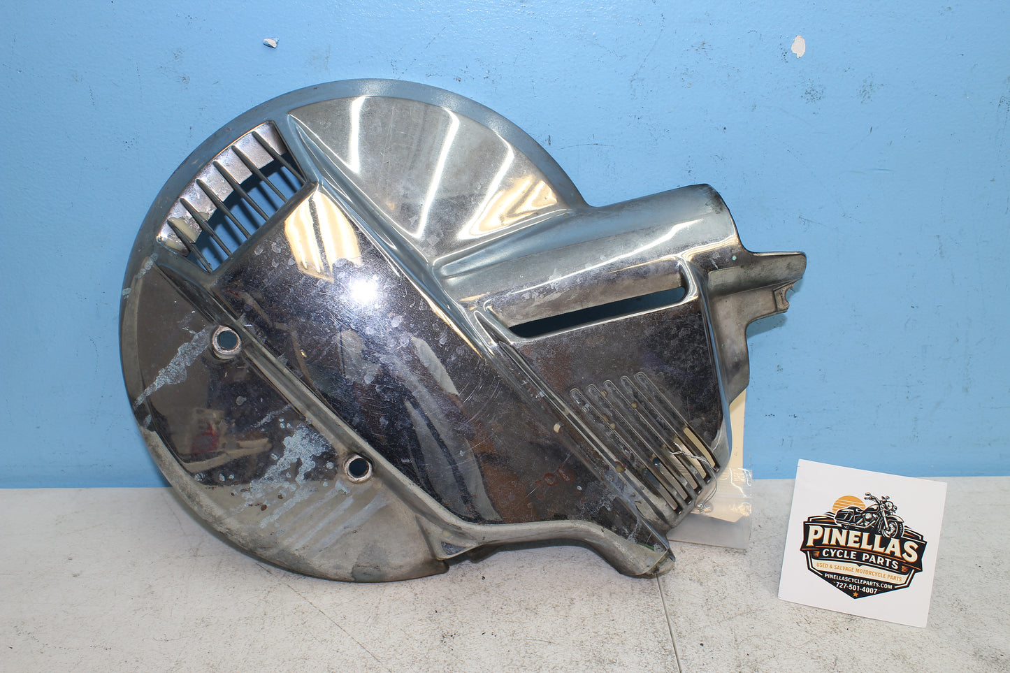 88-00 Honda Goldwing GL1500 OEM Left Front Wheel Rotor Cover 44211-MN5-000ZA *DMG*