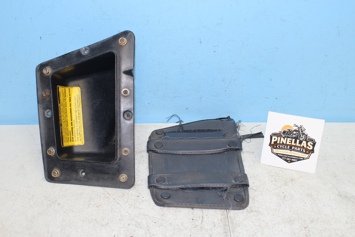 88-00 Honda Goldwing GL1500 OEM Front Left Storage Pocket w/ Vinyl Cover