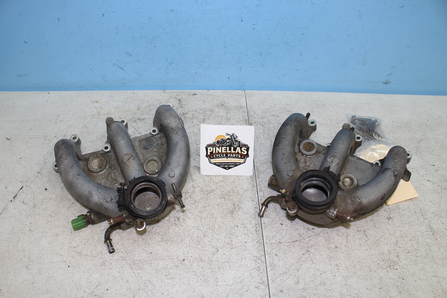 88-00 Honda Goldwing GL1500 OEM Intake Manifold Set 17120-MY4-000 / 17110-MY4-000
