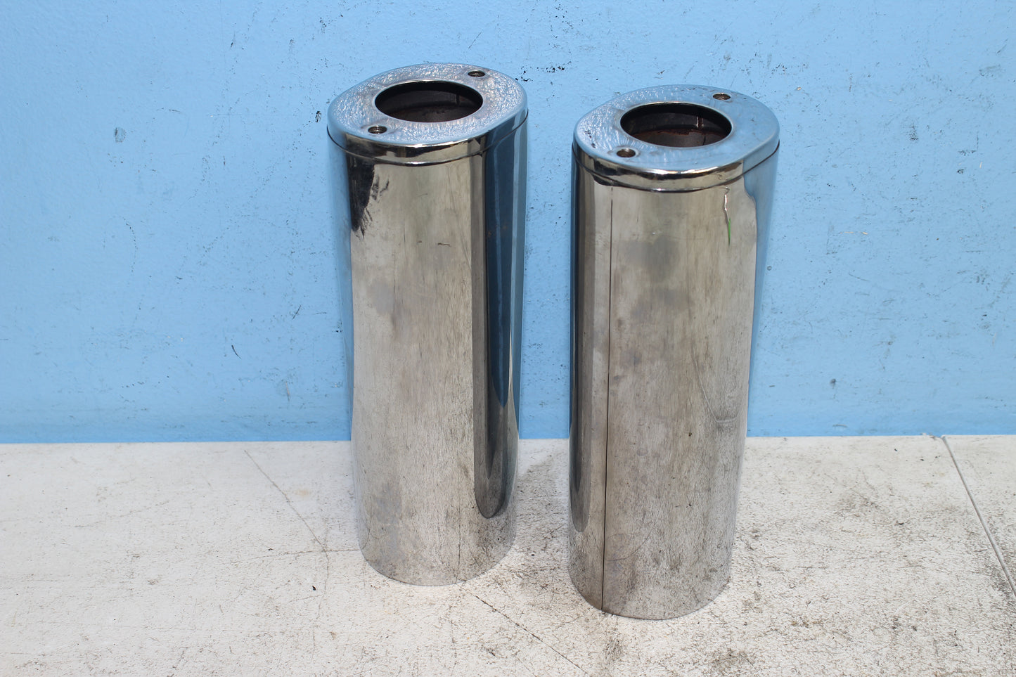 93-05 Harley Davidson Dyna Wide Glide Fork Tube Slider Covers 41mm Chrome (SET)