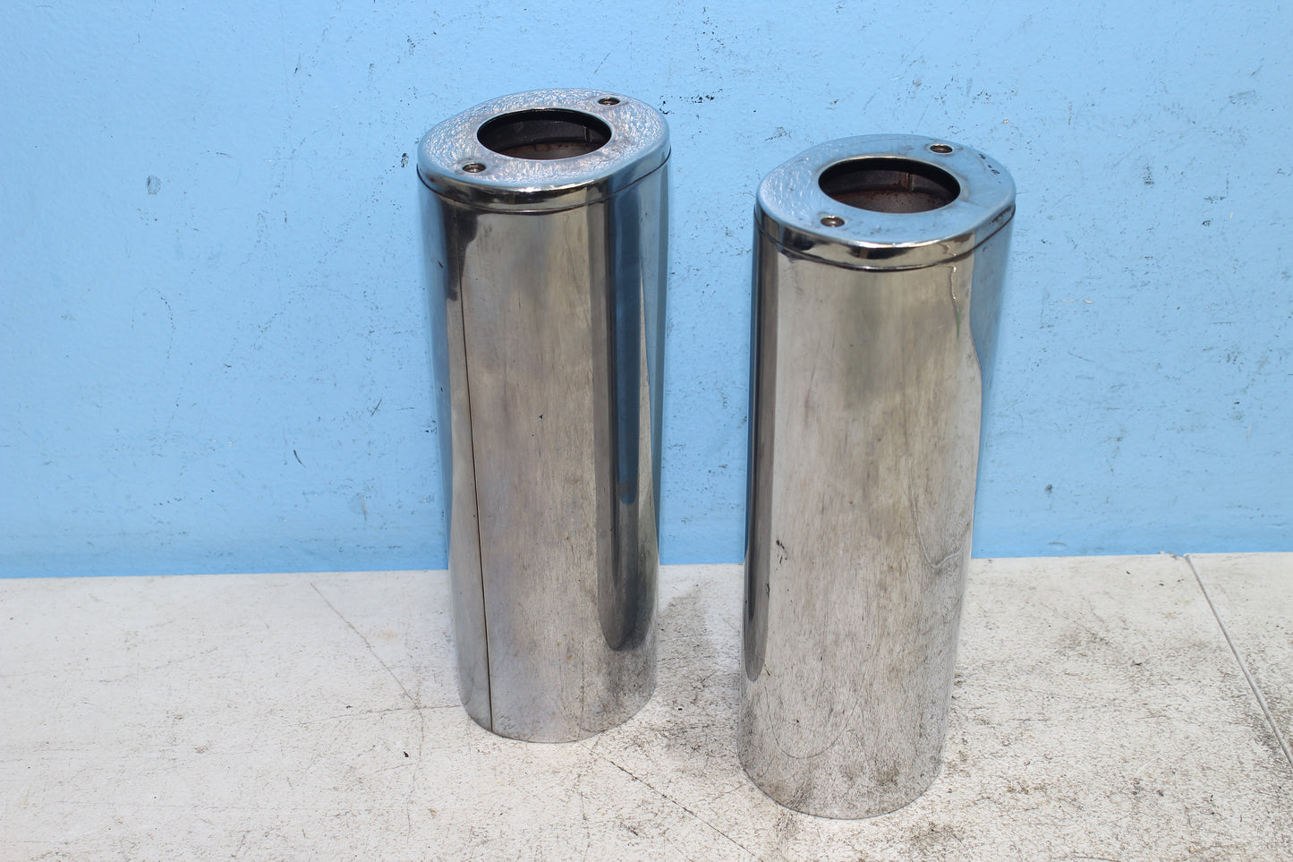 93-05 Harley Davidson Dyna Wide Glide Fork Tube Slider Covers 41mm Chrome (SET)