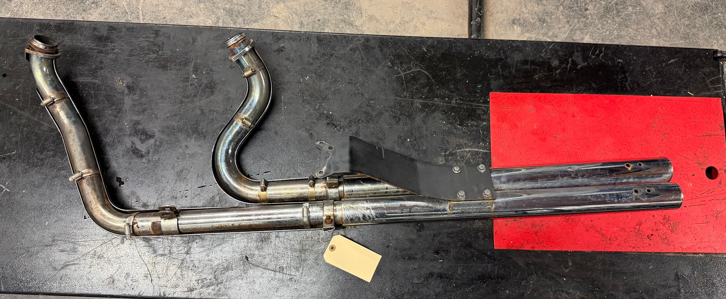 00-03 Harley Davidson Dyna Low Rider Vance & Hines Full Exhaust System Chrome