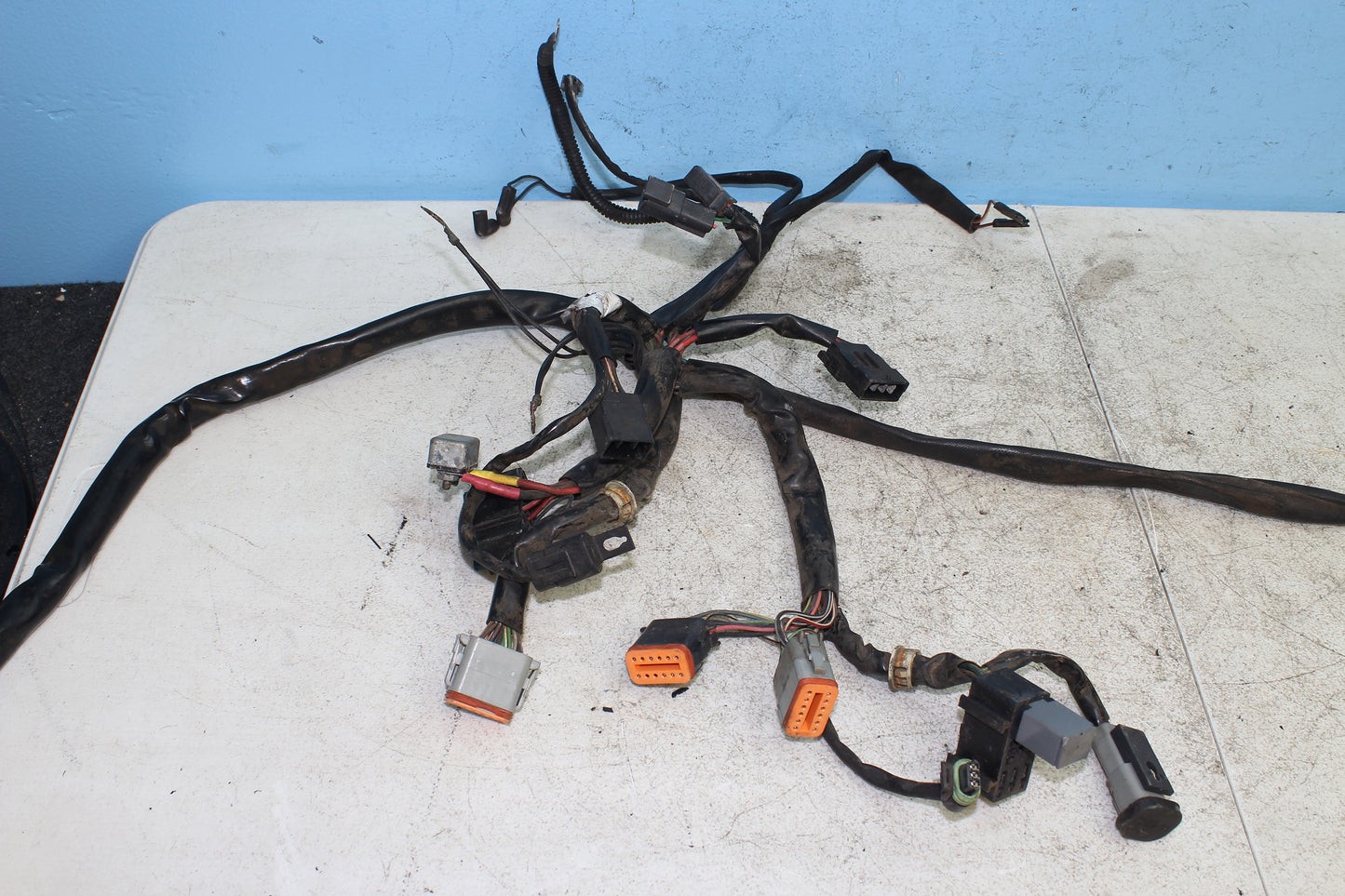 00-03 Harley Davidson Dyna Low Rider Main Wire Harness NON EFI w/ Battery Cables
