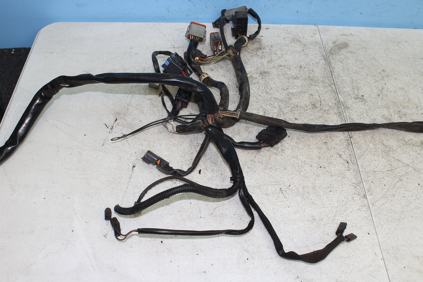00-03 Harley Davidson Dyna Low Rider Main Wire Harness NON EFI w/ Battery Cables