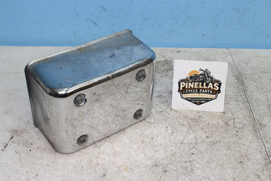 00-03 Harley Davidson Dyna Low Rider Ignition Module Fuse Panel Cover Chrome