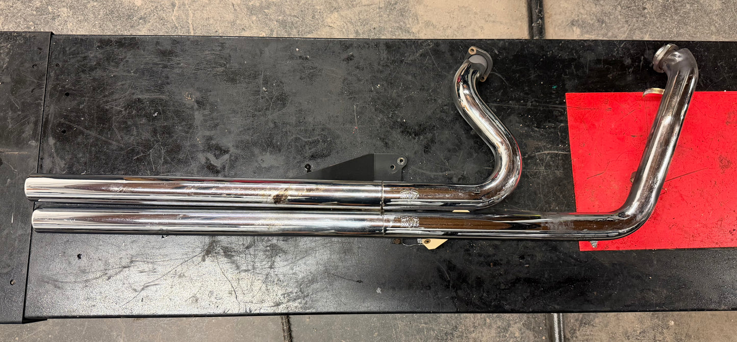 00-03 Harley Davidson Dyna Low Rider Vance & Hines Full Exhaust System Chrome