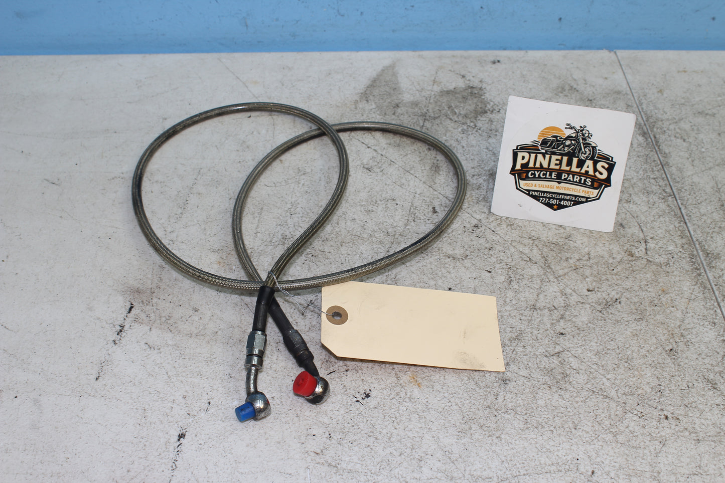 2000-2003 Harley Davidson Dyna Extended Brake Line for 16" Bars