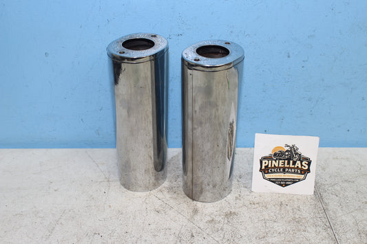 93-05 Harley Davidson Dyna Wide Glide Fork Tube Slider Covers 41mm Chrome (SET)