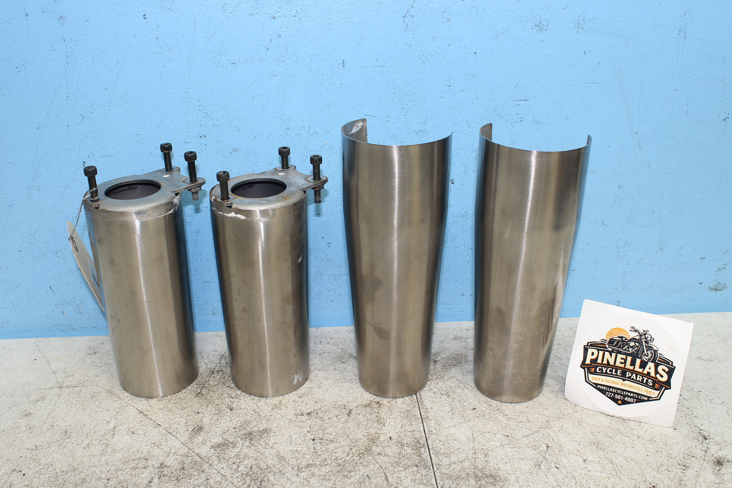 99-03 Yamaha Road Star Silverado XV1600 OEM Fork Tube Covers Upper Lower (4 pc)