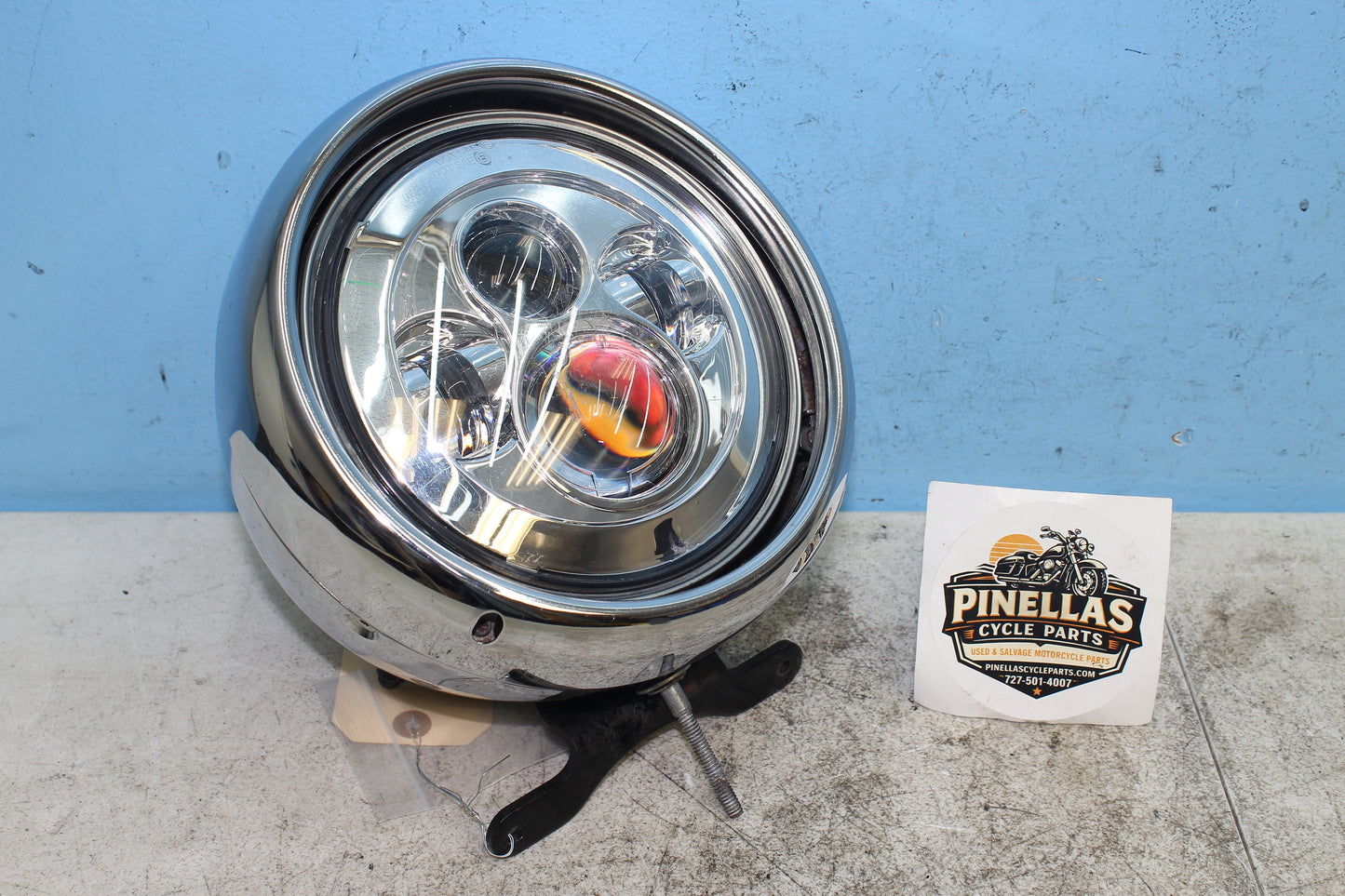 1999-2003 Yamaha Road Star Silverado XV1600 Aftermarket LED Headlight w/ Bucket