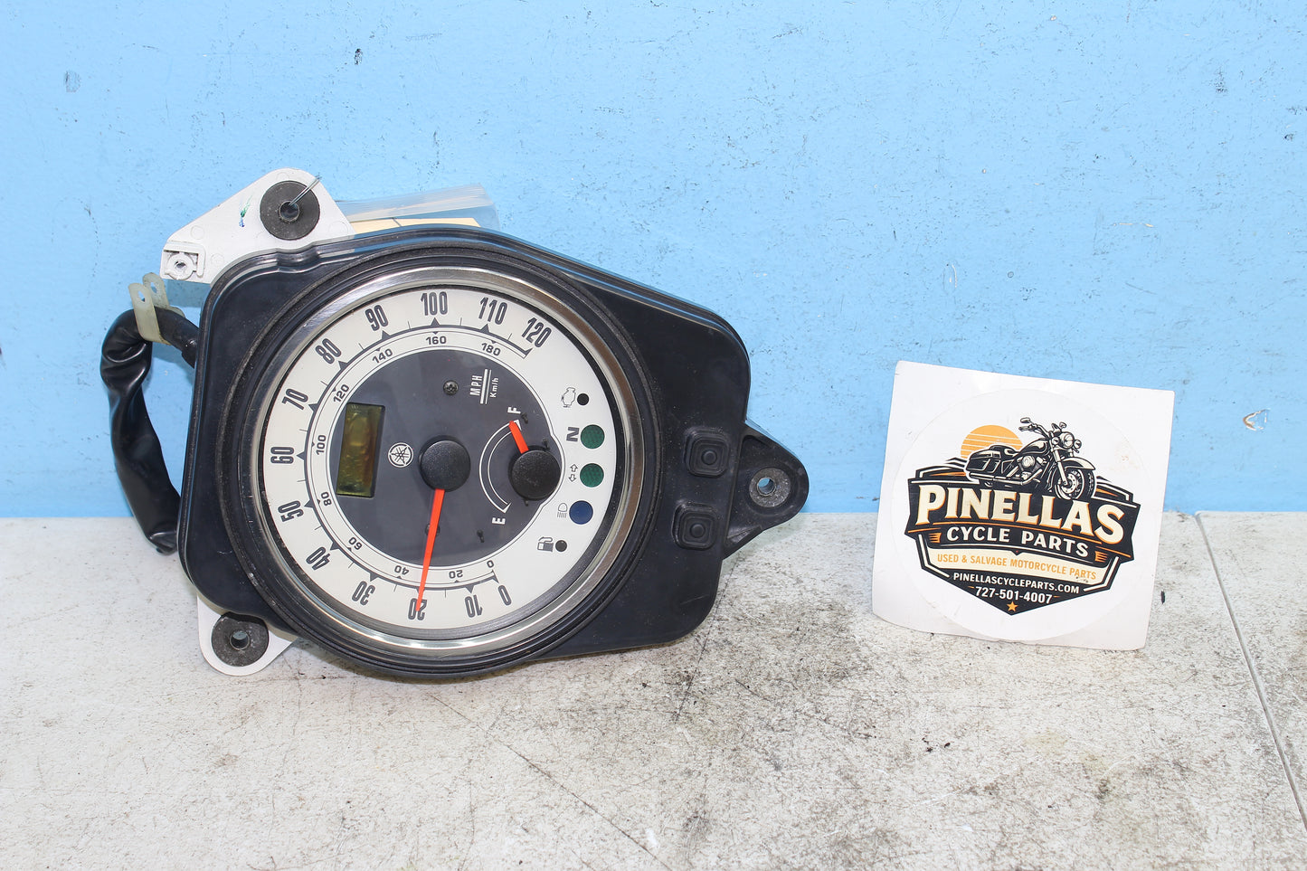 99-03 Yamaha Road Star Silverado XV1600 Speedometer Cluster 14k Miles *SCRN DMG*