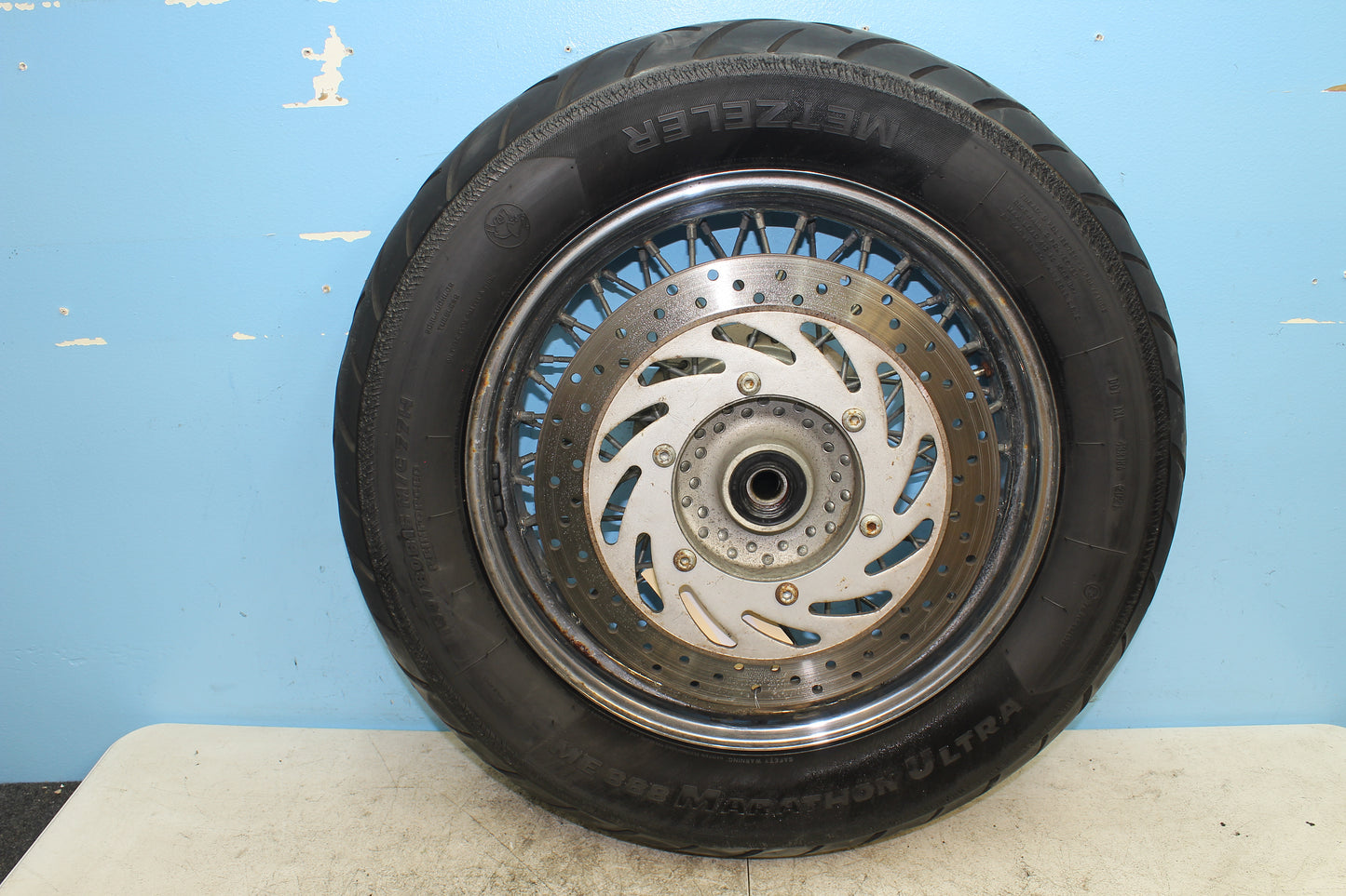 99-03 Yamaha Road Star Silverado XV1600 OEM Rear Rim Wheel *Straight* *BAD TIRE*