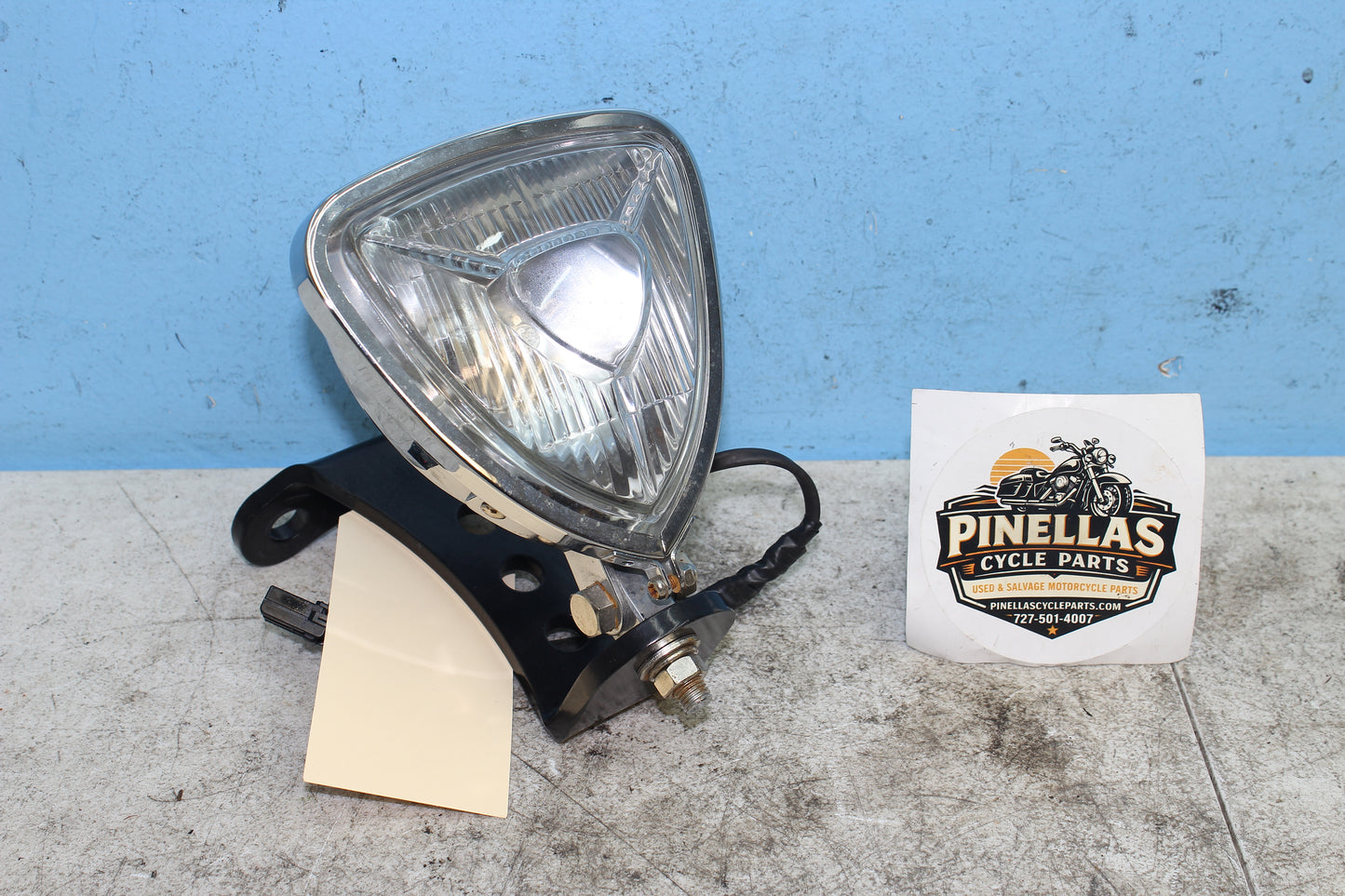 2014-2022 Harley Davidson Sportster 883 Aftermarket Triangle Headlight w/ Mount