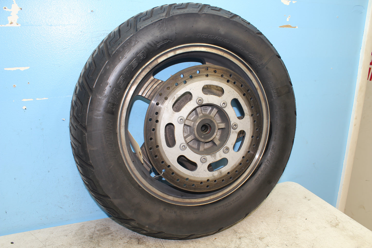 99-04 Kawasaki Vulcan Nomad VN1500 OEM Rear Wheel Rim Tire *STRAIGHT*