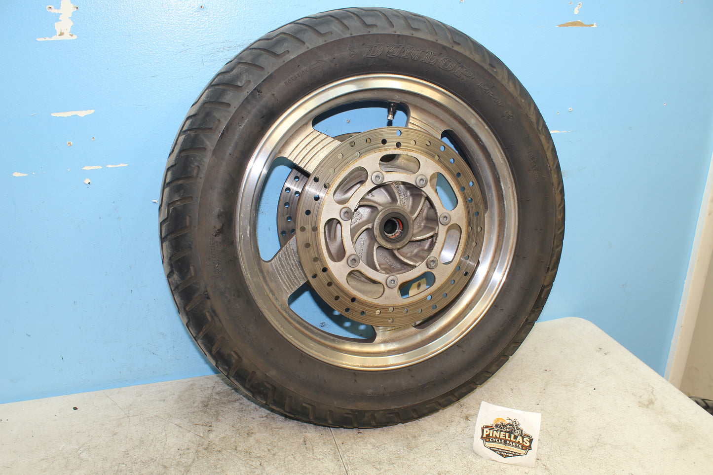 99-04 Kawasaki Vulcan Nomad VN1500 OEM Front Wheel Rim STRAIGHT *DRY ROT*