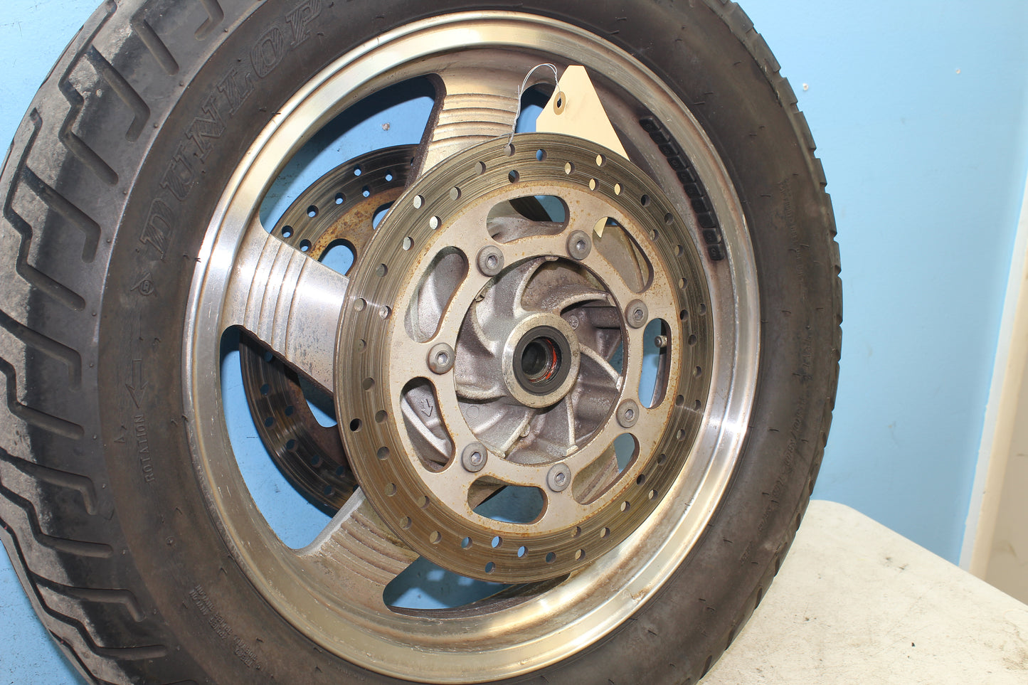 99-04 Kawasaki Vulcan Nomad VN1500 OEM Front Wheel Rim STRAIGHT *DRY ROT*