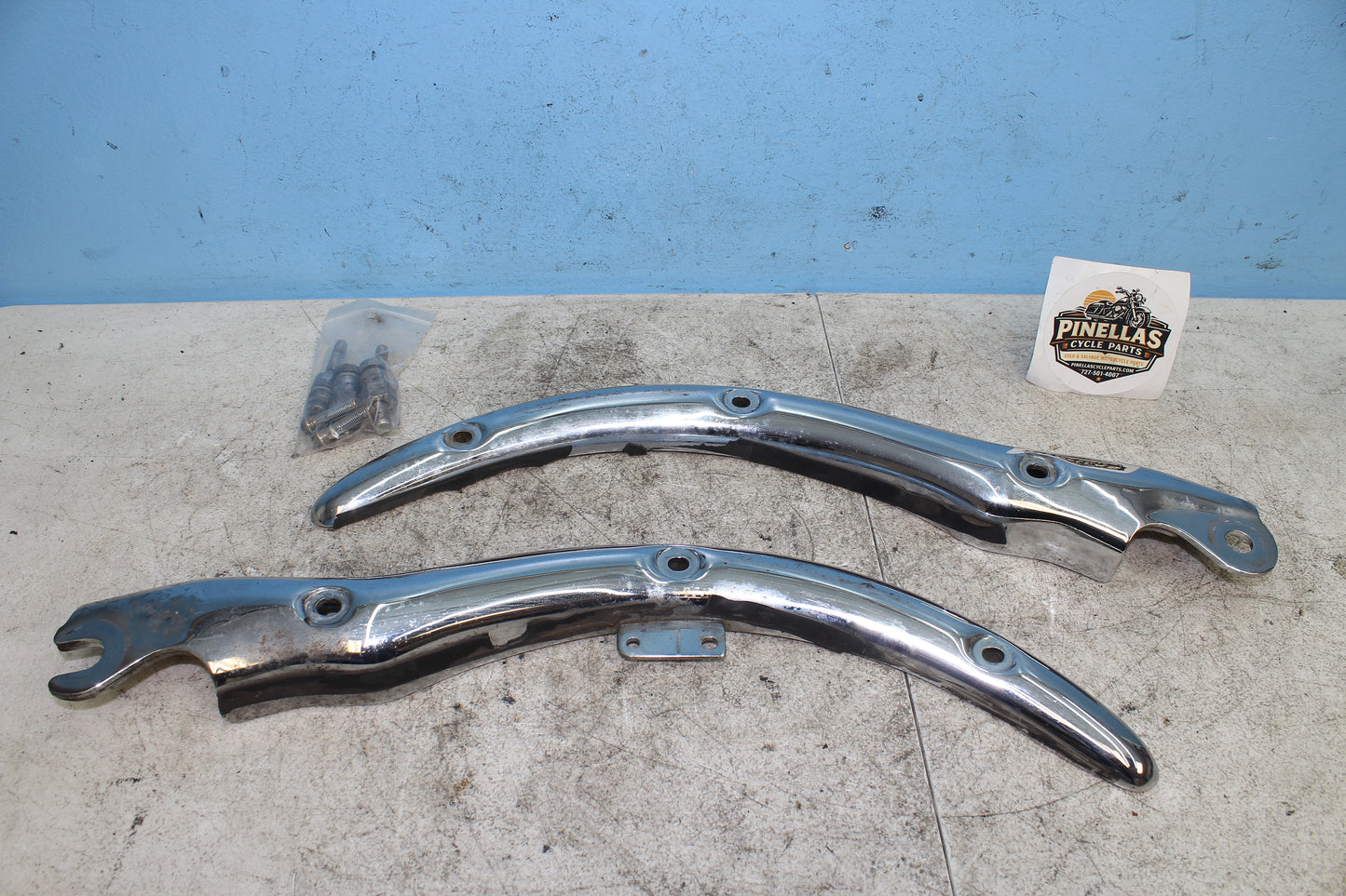 98-03 Honda Shadow VT 750 Deluxe ACE OEM Grab Rails Rear Fender Mount