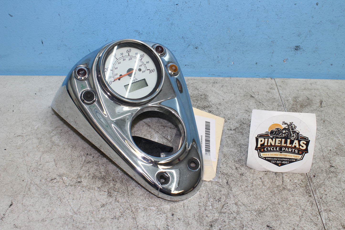 98-03 Honda Shadow VT 750 Deluxe ACE Speedometer Gauge w/ Bezel Trim 44k Miles