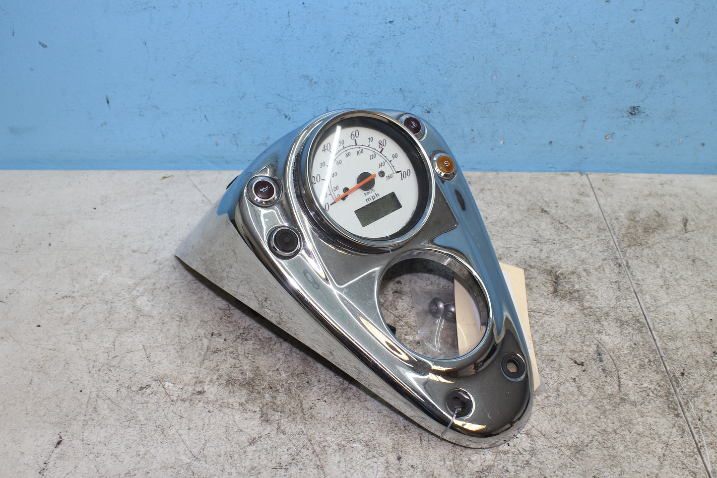 98-03 Honda Shadow VT 750 Deluxe ACE Speedometer Gauge w/ Bezel Trim 44k Miles