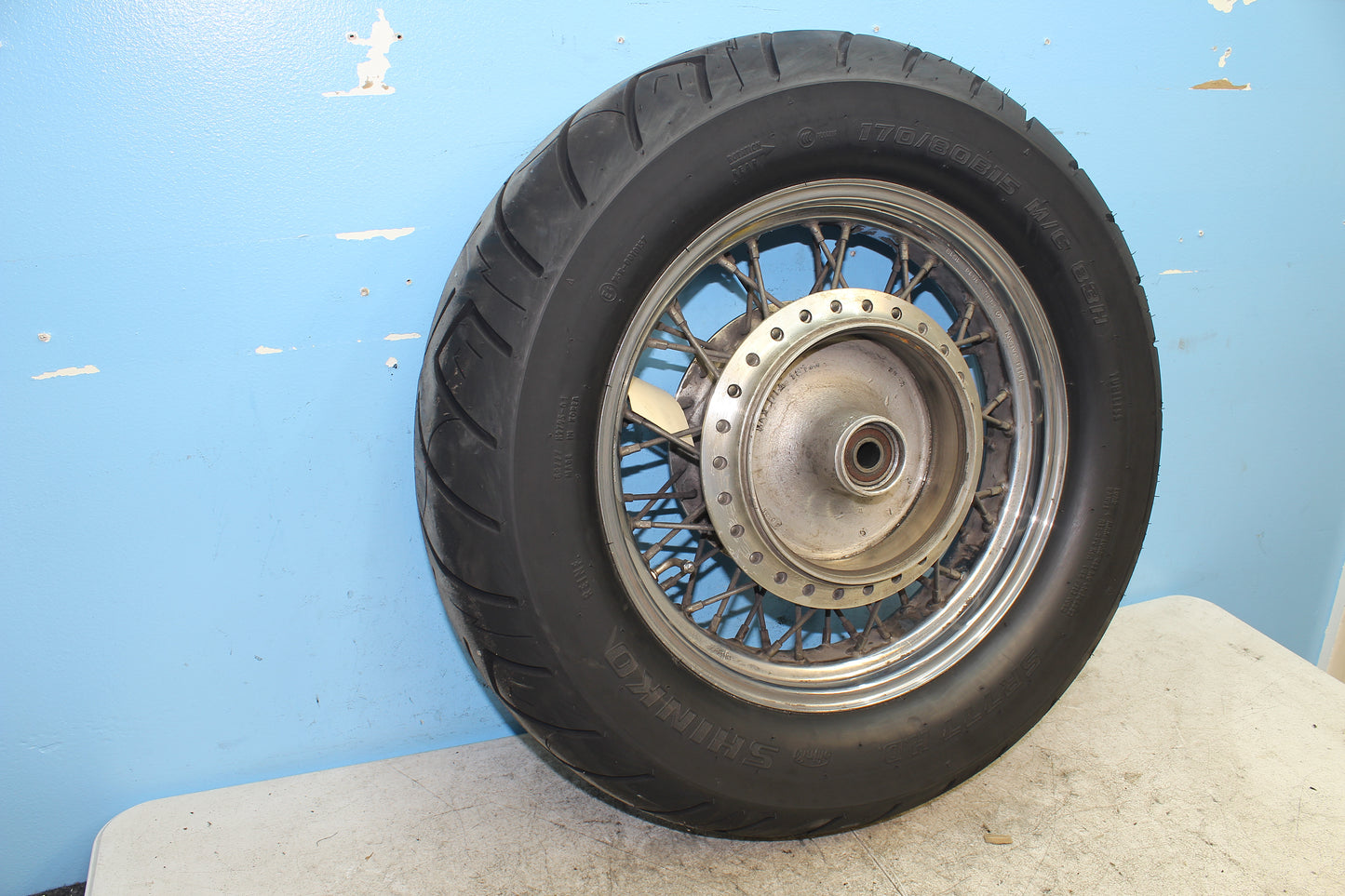98-03 Honda Shadow VT 750 Deluxe ACE OEM Rear Wheel Rim Tire *Straight*