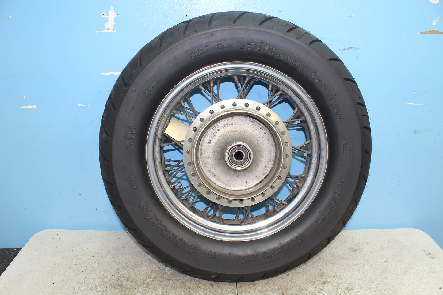 98-03 Honda Shadow VT 750 Deluxe ACE OEM Rear Wheel Rim Tire *Straight*