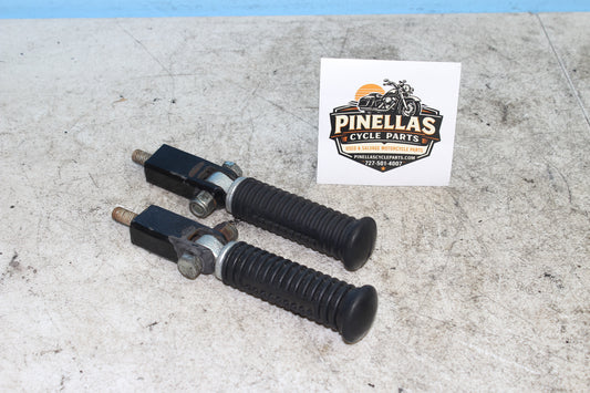 98-03 Harley Sportster Hugger 883 OEM Rear Passenger Foot Pegs Left Right