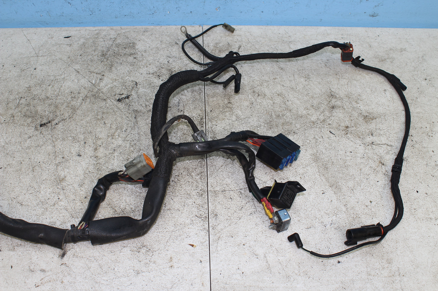 98-03 Harley Sportster Hugger 883 Main Wiring Harness Headlight Ignition w/ Key