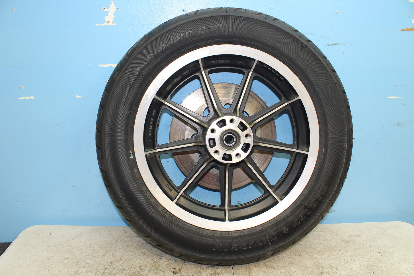 98-03 Harley Sportster Hugger 883 OEM Rear Wheel Rim Tire 40992-96