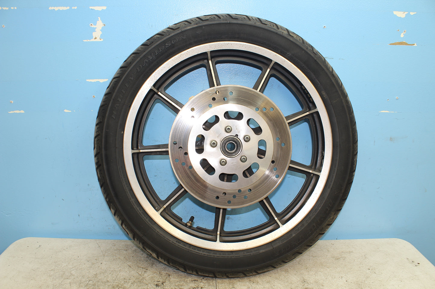 98-03 Harley Sportster Hugger 883 OEM Front Wheel Rim Tire 43594-96