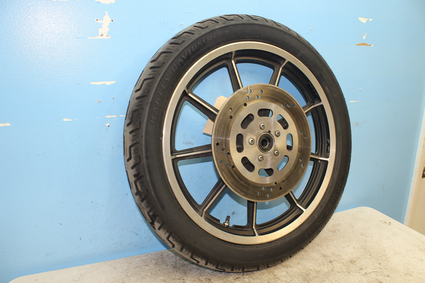 98-03 Harley Sportster Hugger 883 OEM Front Wheel Rim Tire 43594-96