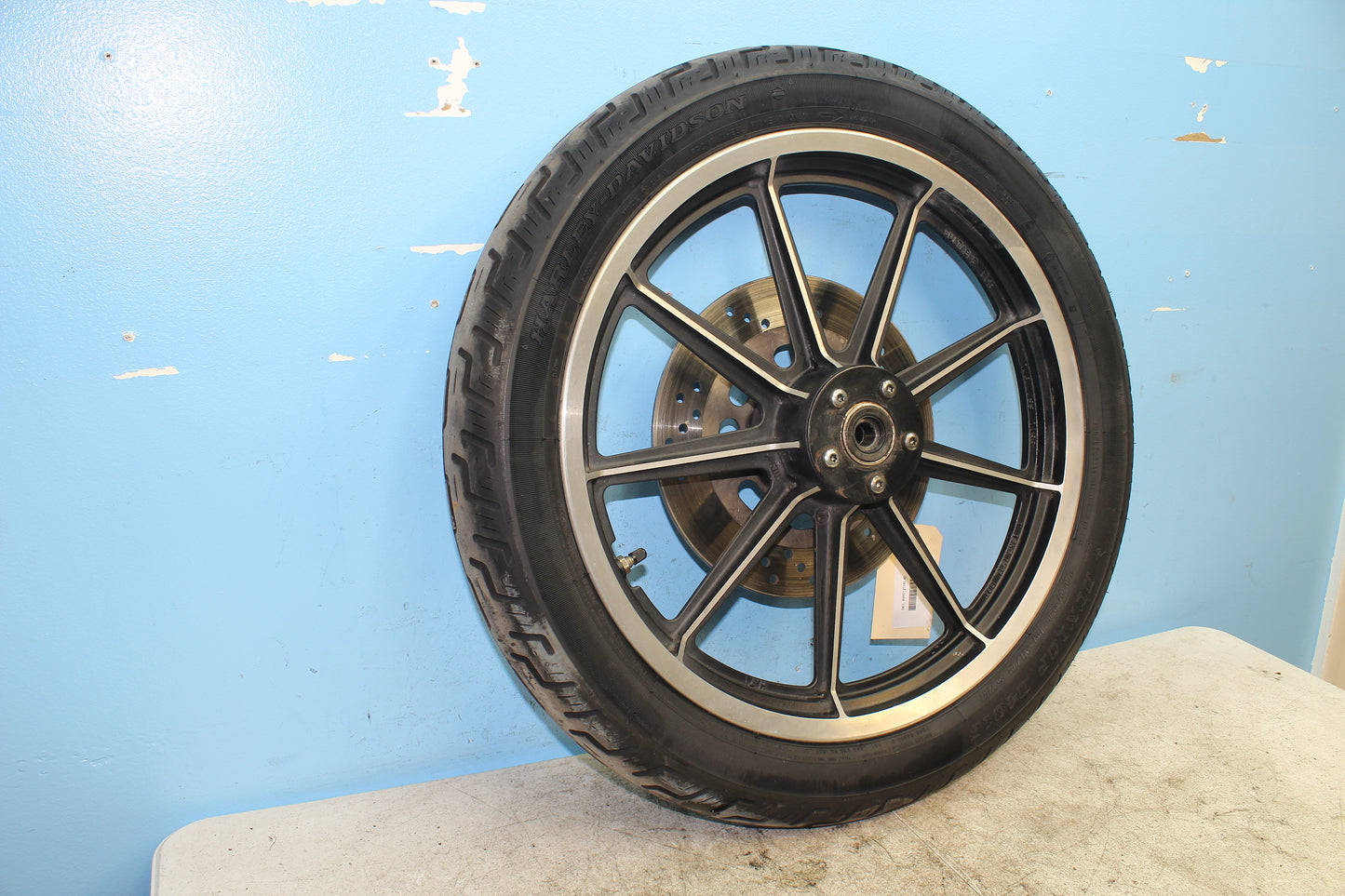 98-03 Harley Sportster Hugger 883 OEM Front Wheel Rim Tire 43594-96